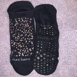 Metallic Gold/Silver Confetti Pure Barre Socks